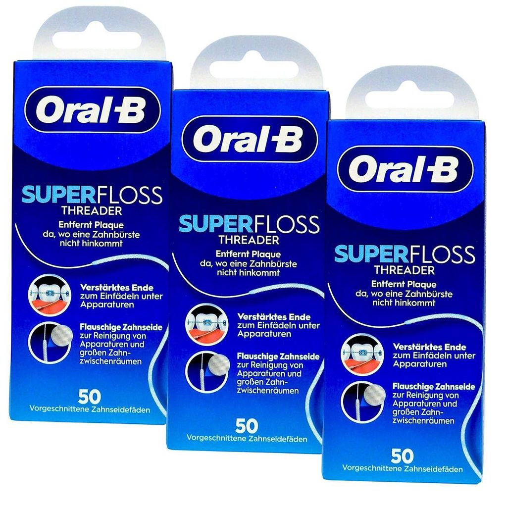 Oral-B SuperFloss Zahnseide für Zahnspangen, Brücken, Produktbild 