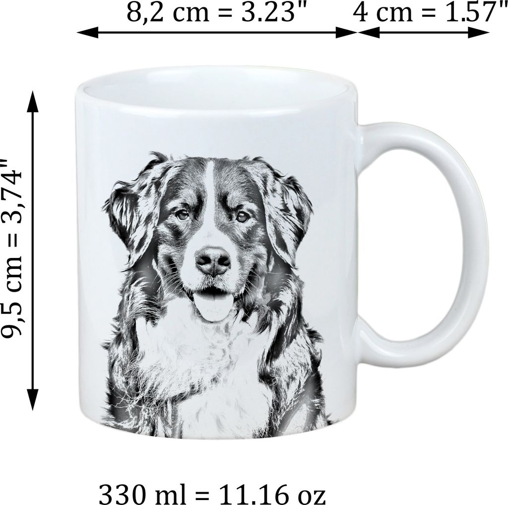 Berner Sennenhund, Dürrbächler, Bouvier bernois - Tasse mit Hund, Tasse mit Bild, personalisiertes Geschenk der Marke Art-Dog