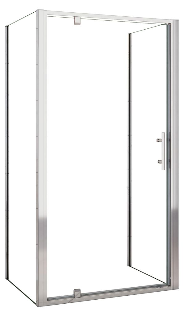 Duschspa U-Form Duschkabine 80x80x80cm H.185cm Drehtür 5mm Produktbild 