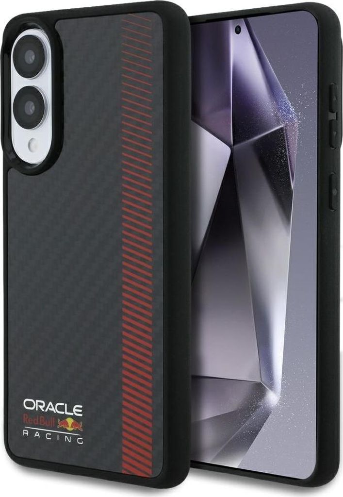 Etui Red Bull Real Carbon Fiber Powerbar Magsafe Do Samsung Galaxy S25 Edge Czarny