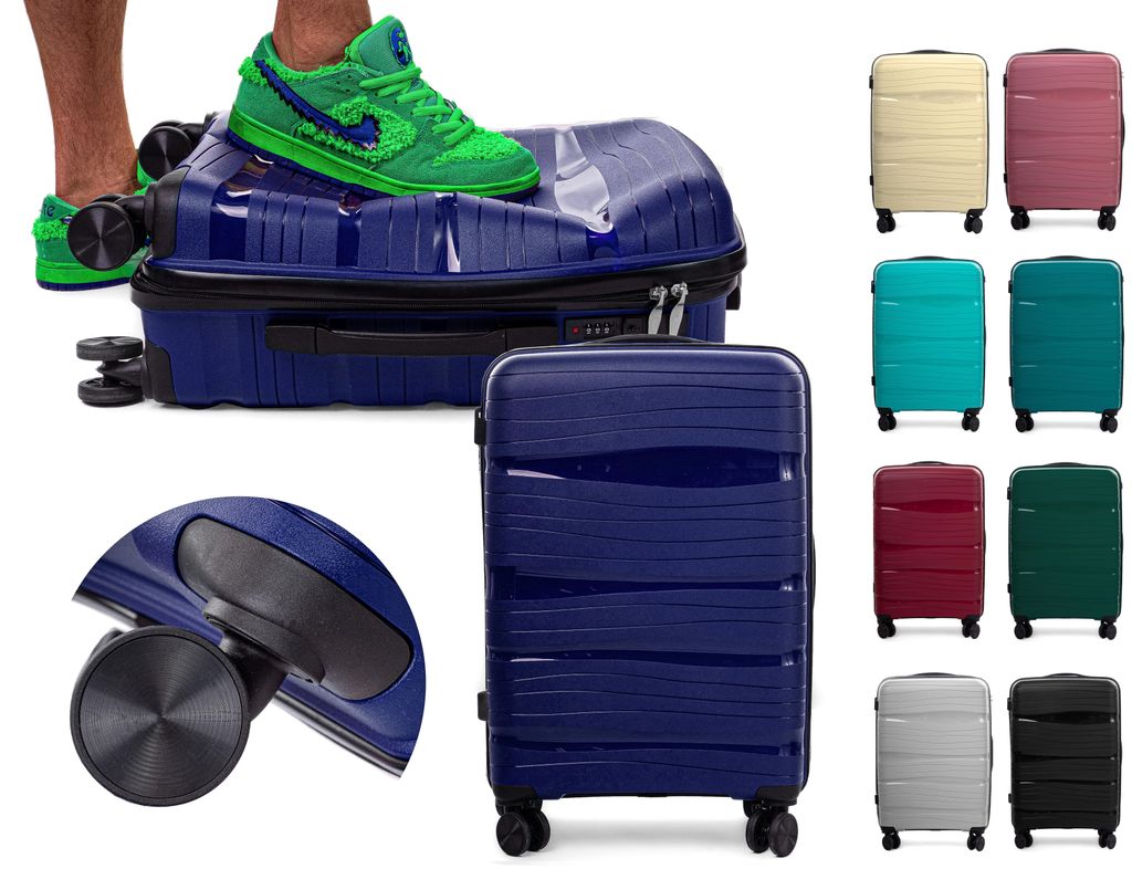RGL PP3 XXL Polypropylen Koffer Reisekoffer Hardcase Koffer TSA-Schloss Trolley Hartschalenkoffer Grösse: XXL Farbe: Dark Blue