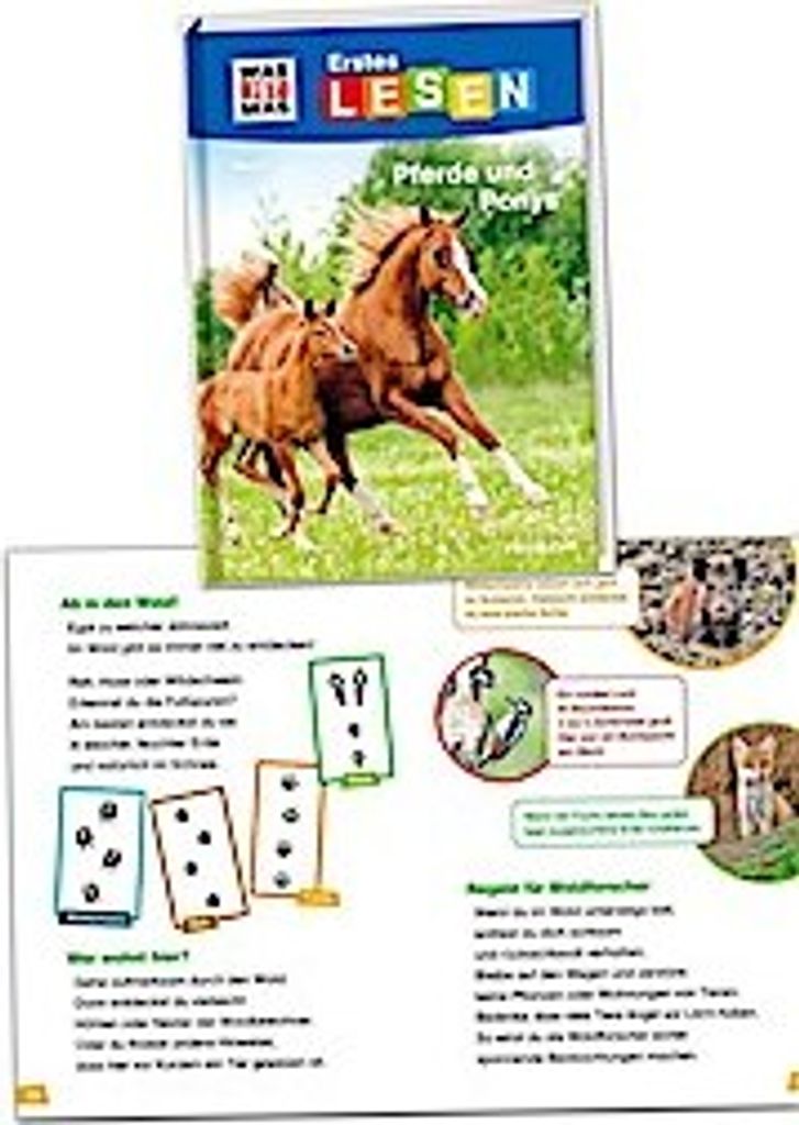 WAS IST WAS Erstes Lesen – zwei Bände im Geschenk Set (Band 6 und 7): Wald / Pferde und Ponys