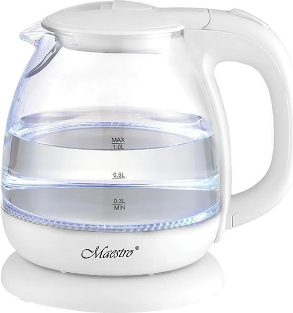 Miglior Bollitore Elettrico Compatto: Maestro MR-055 1L Vetro Bianco - 1