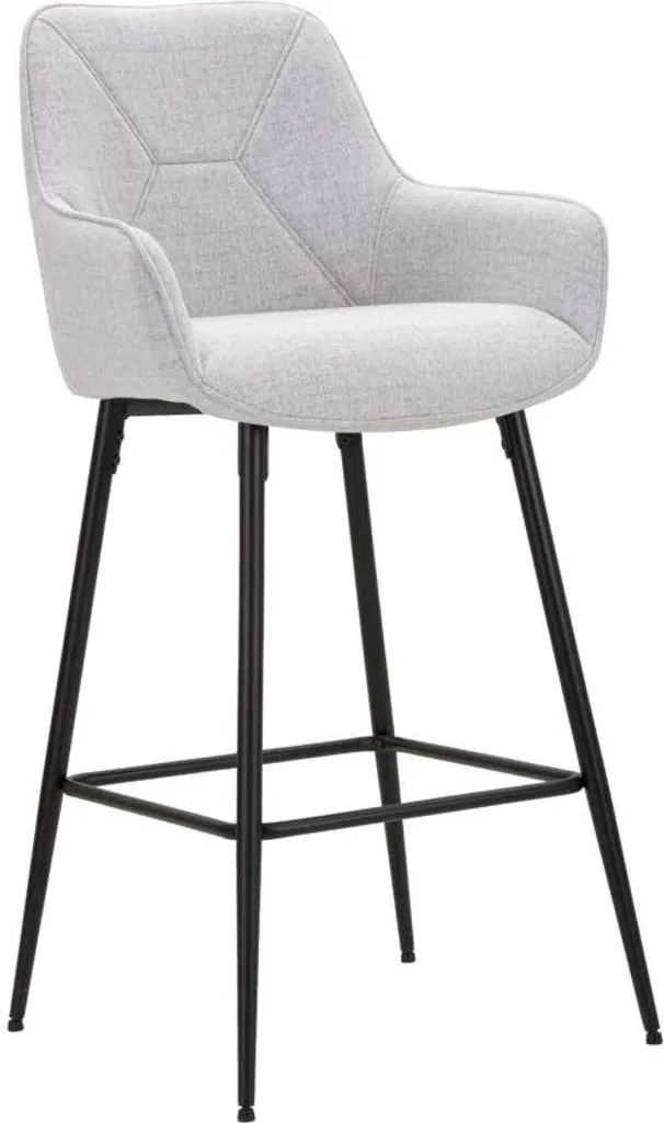Paire de Tabourets de Bar Gris 55cm pour Îlot Central et Cuisine US