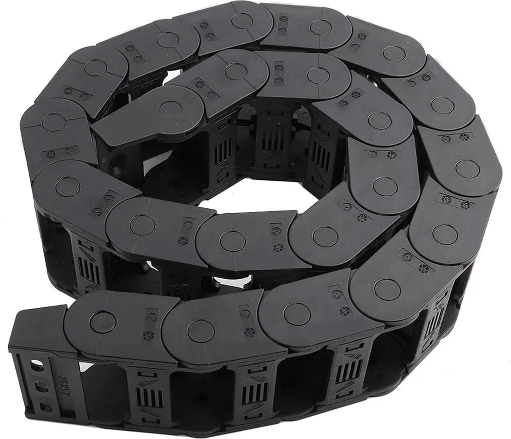 Chaîne porte-câbles nylon 25x57mm ouvrable 1m pour câblage machine CNC