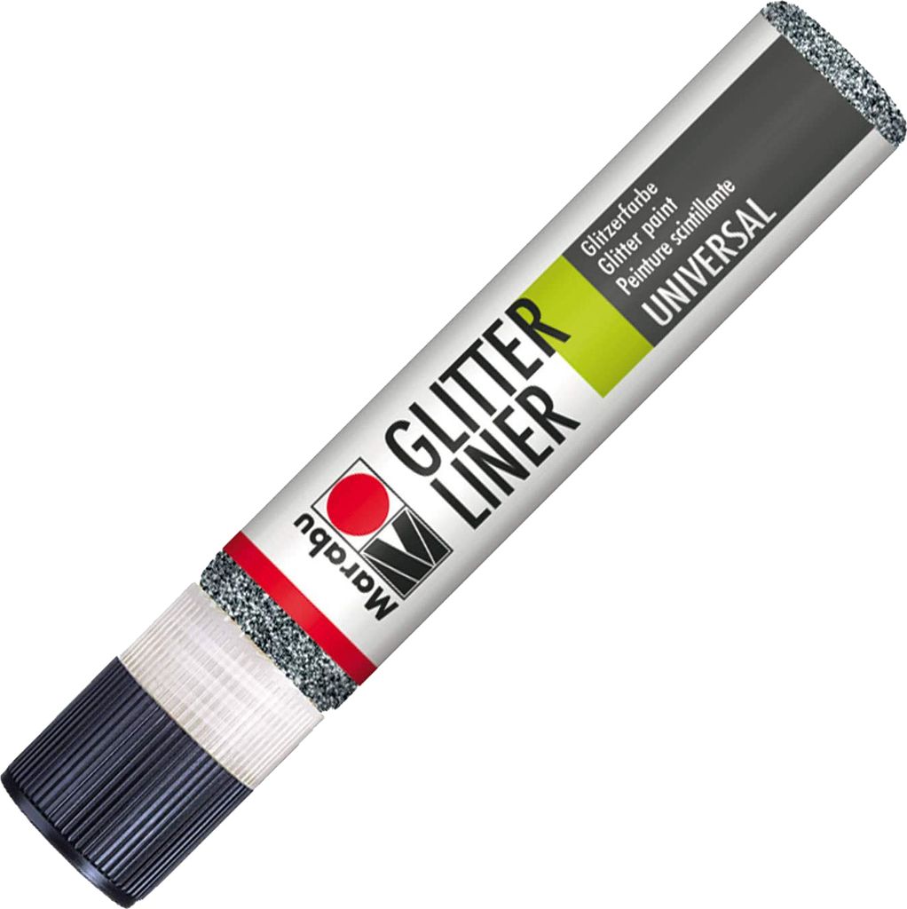 Marabu Glitzerfarbe "Glitter Liner" glitter graphit 25 ml