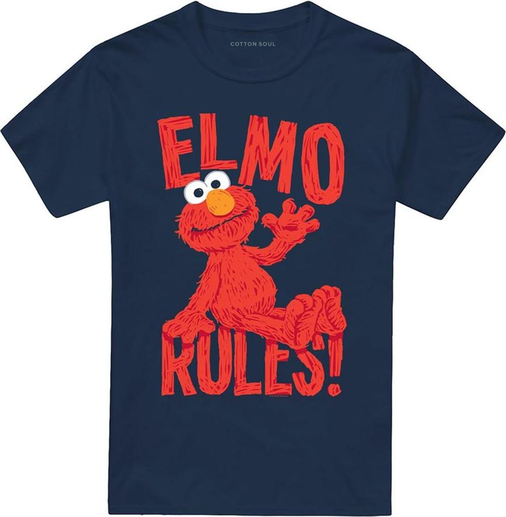 Sesame Street - "Rules" T-Shirt für Herren/Damen Uni TV20659 (XXL) (Marine)