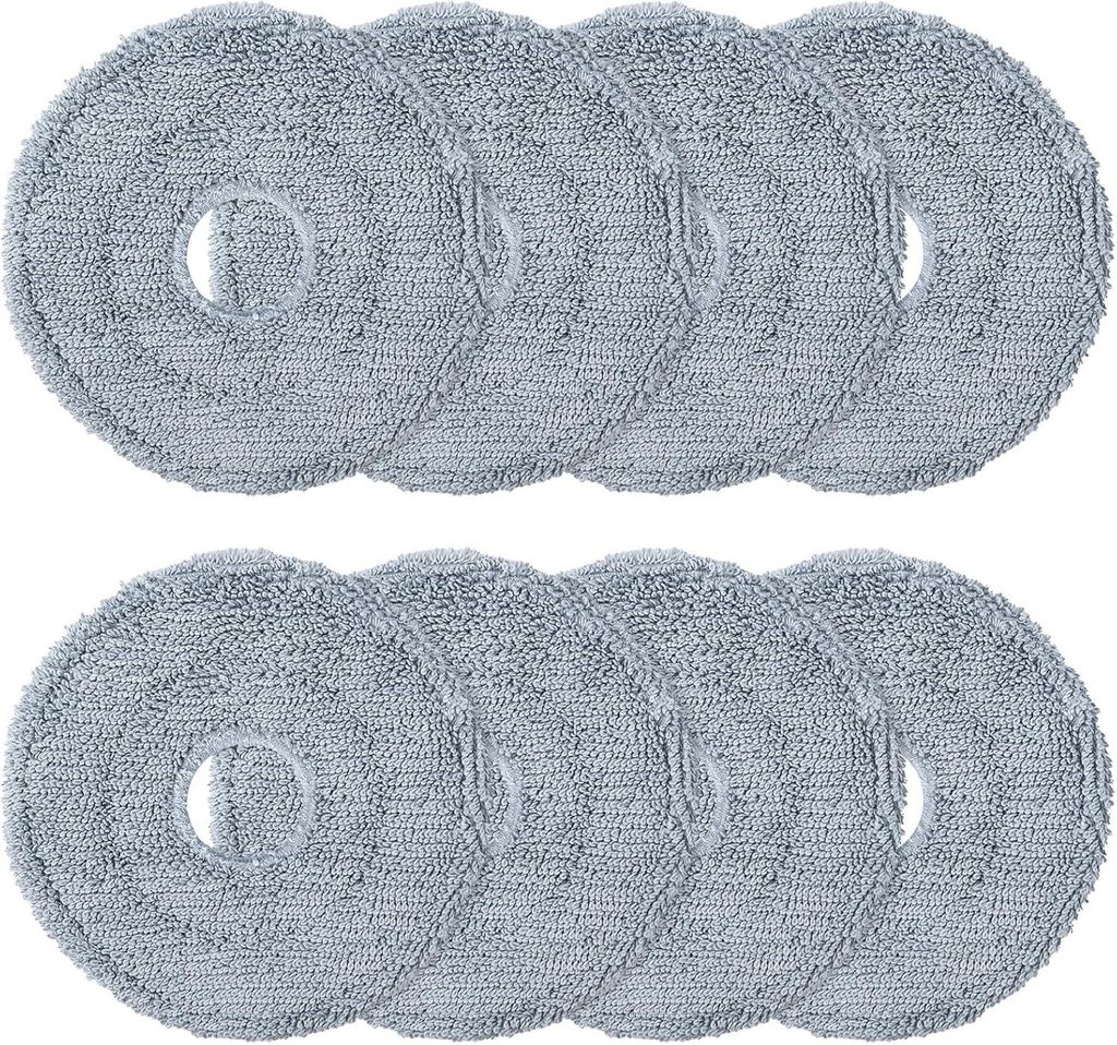 8 Stück Mikrofaser Wischpads, Ersatzmop Tücher Zubehör für Roborock QV 35A/QV35S/Saros 10R/Q Revo/Qrevo Pro/Qrevo Curv/Saros Z70/Qrevo Master/Q...