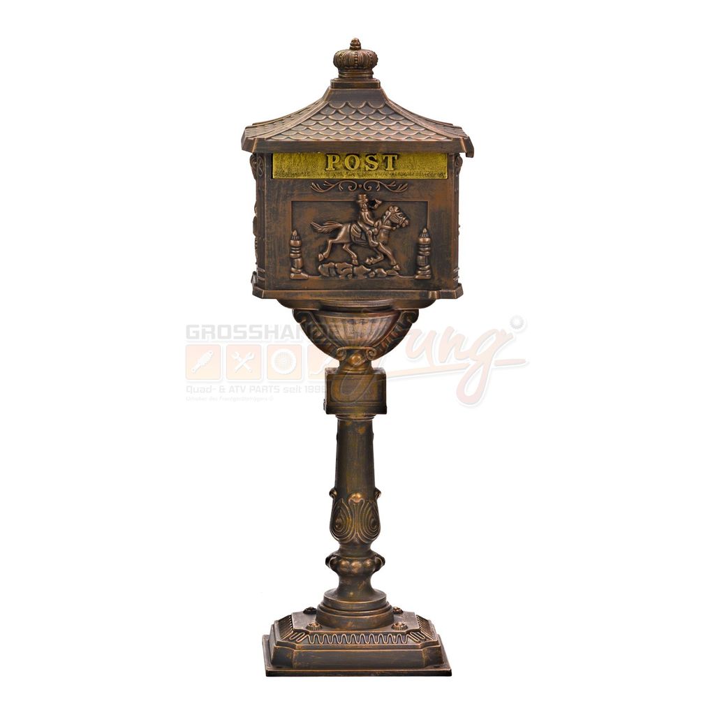 Standbriefkasten 'Antik' Aluguss-bronze Produktbild 