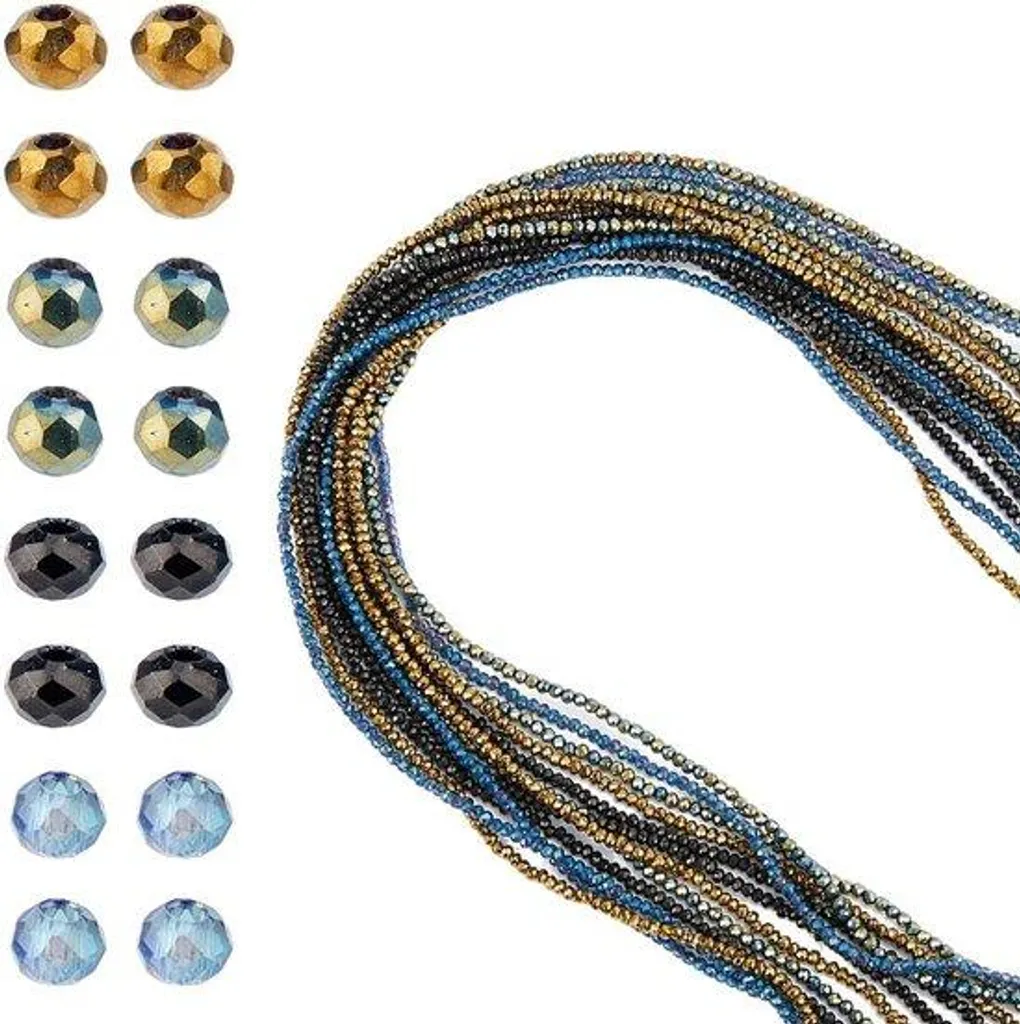 Perles verre 2mm haute qualité 12 brins pour bijoux DIY sans défaut