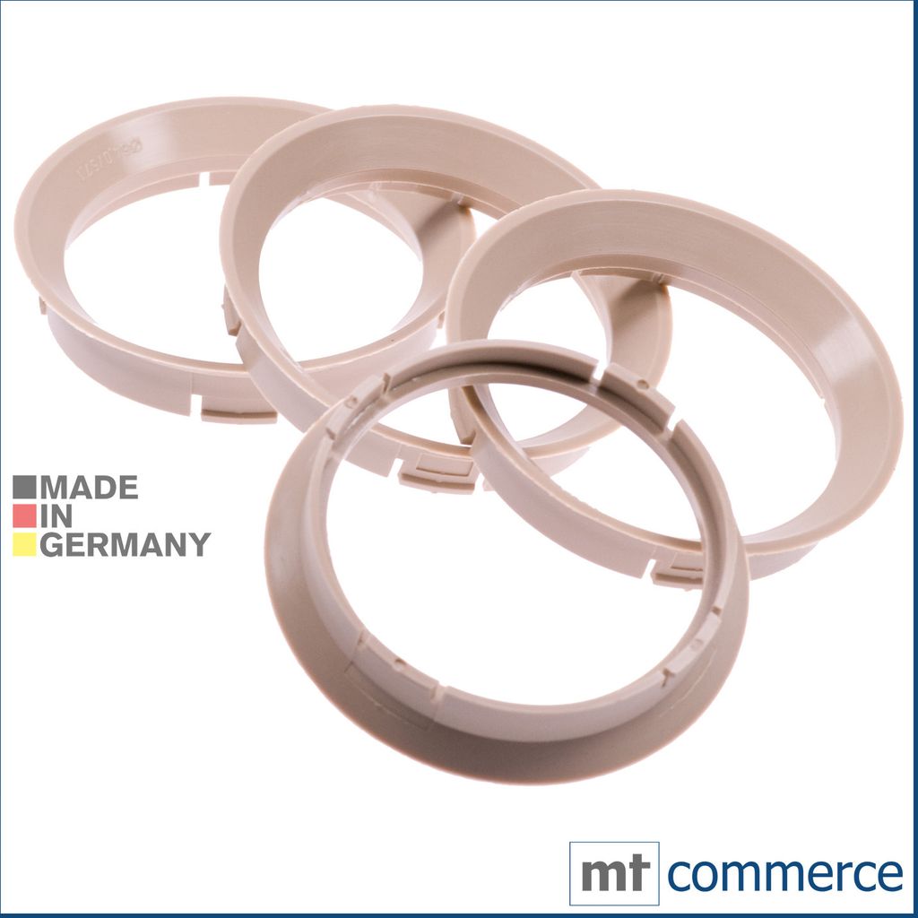 4X Zentrierringe 64,0 x 57,1 mm beige Felgen Ringe  Germany Produktbild 