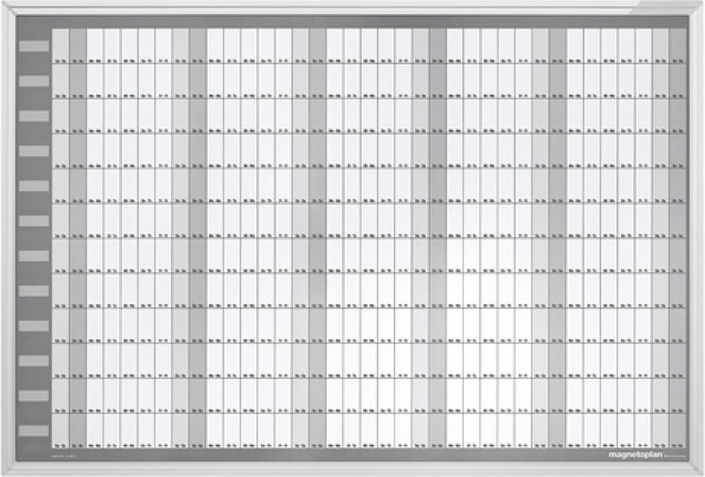 Magnetoplan Permanenter Jahresplaner Manager - 7 Tage - magnethaftend - 90x60cm - Weiß