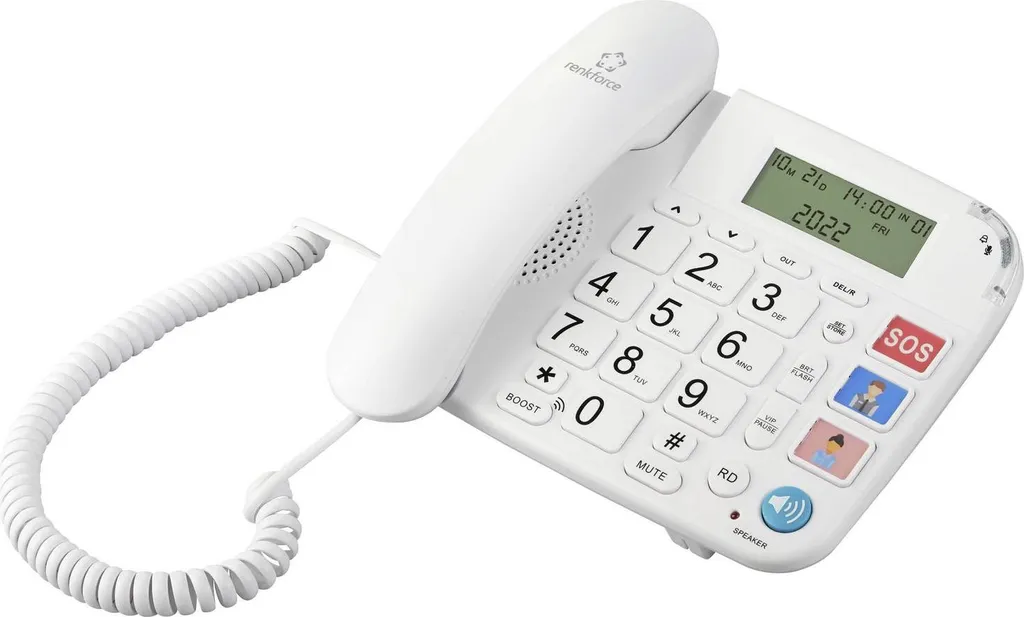 Renkforce RF-DP-400 Telefono Senior Bianco: Regala Serenità ai Nonni