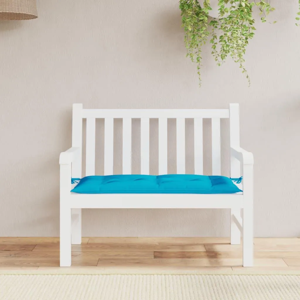 vidaXL Cuscino per panchina da giardino azzurro 110x50x7 cm Tessuto Oxford