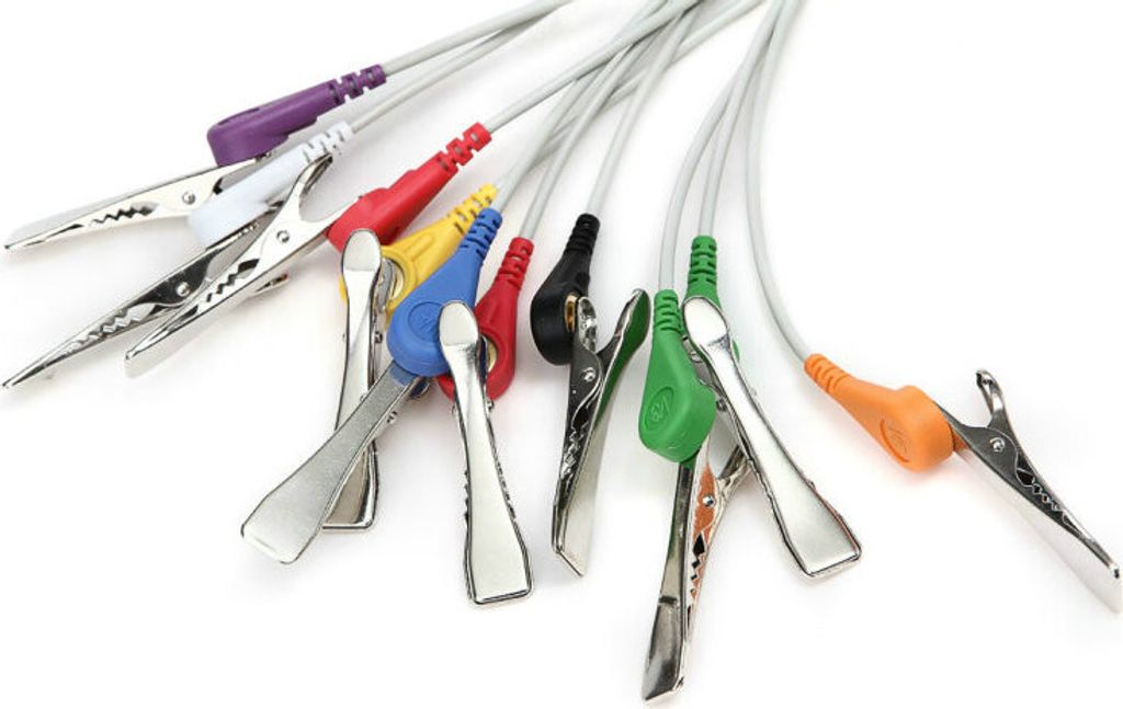 10 Veterinär-EKG-Clips Krokodilklemmen Snap-Typ für VET EKG-Gerät