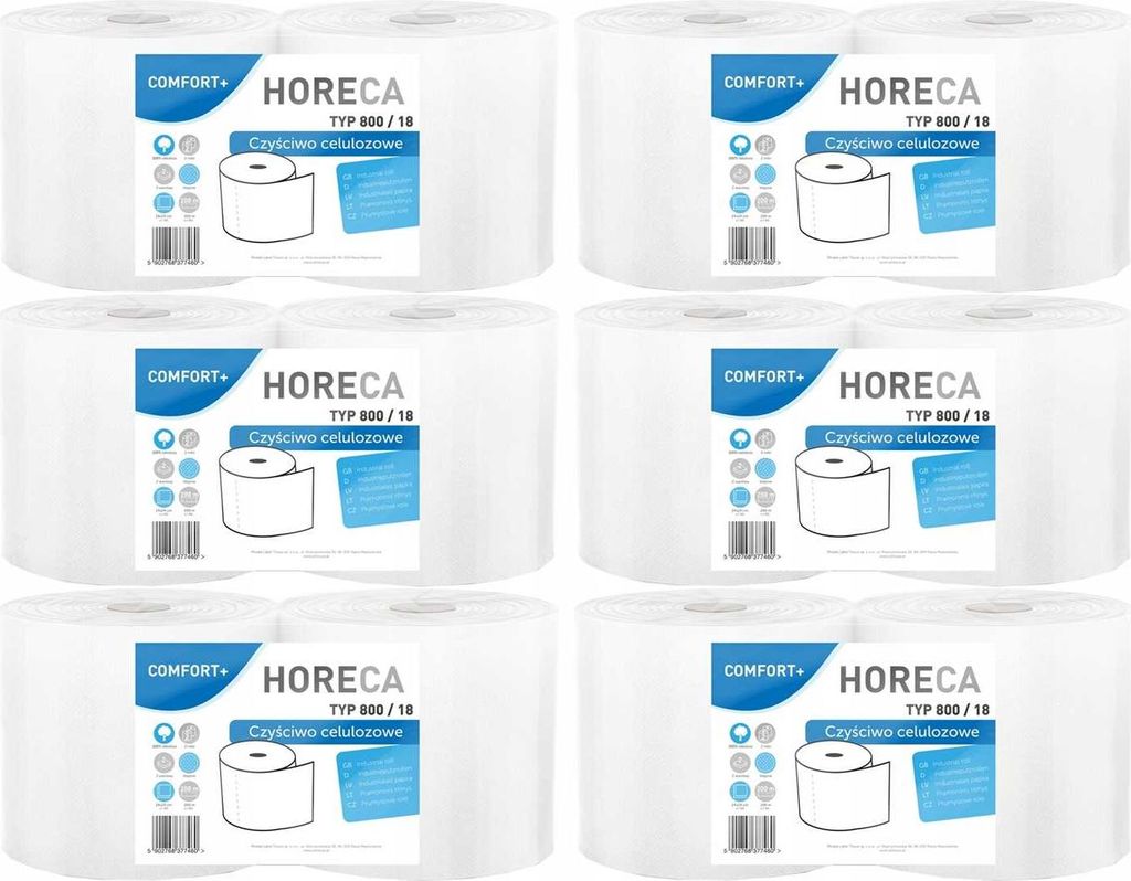 Papiertücher 2R HORECA COMFORT+ Typ 800/18 2W – 12 Rollen