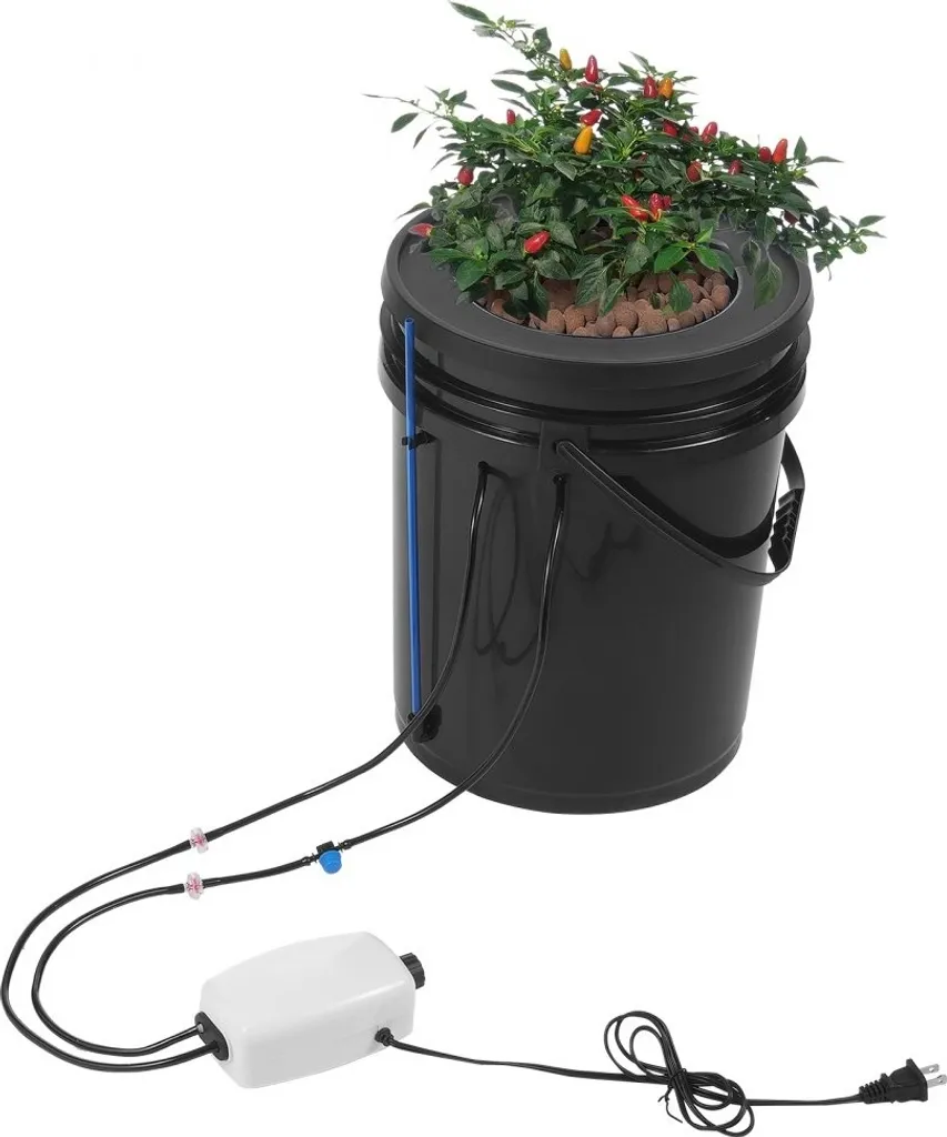 Sistema di coltivazione idroponica in acqua profonda - 20L - 1xbucket - 300x300x380mm - Coltivazione di piante senza terra - Coltivazione indoor