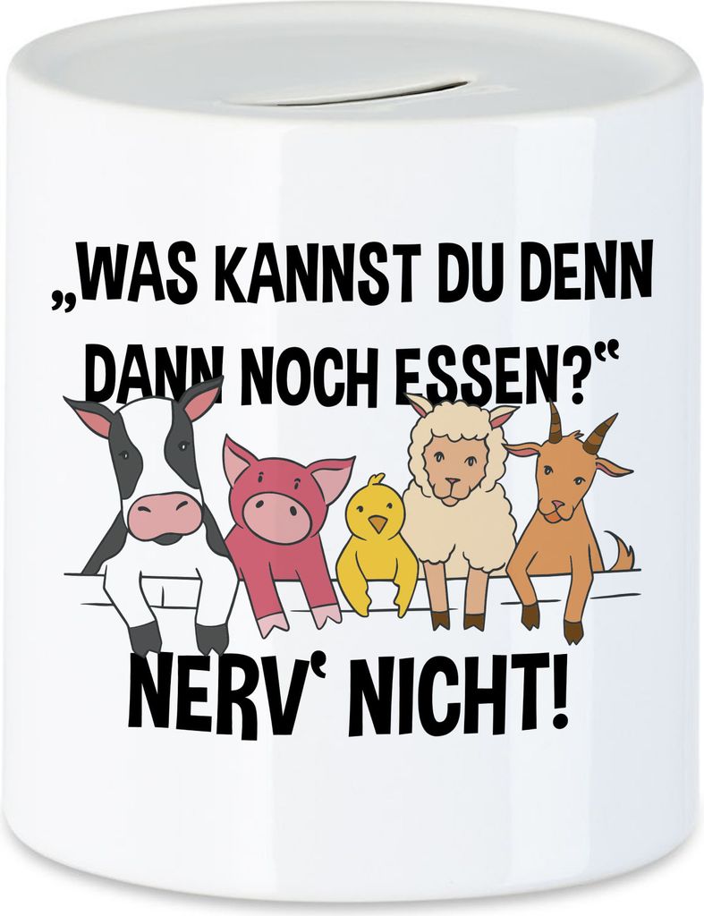 Vegan Vegetarier Lustiger Spardose Geschenkidee Plant-Based Tierwohl Nerv Nicht Fleischesser