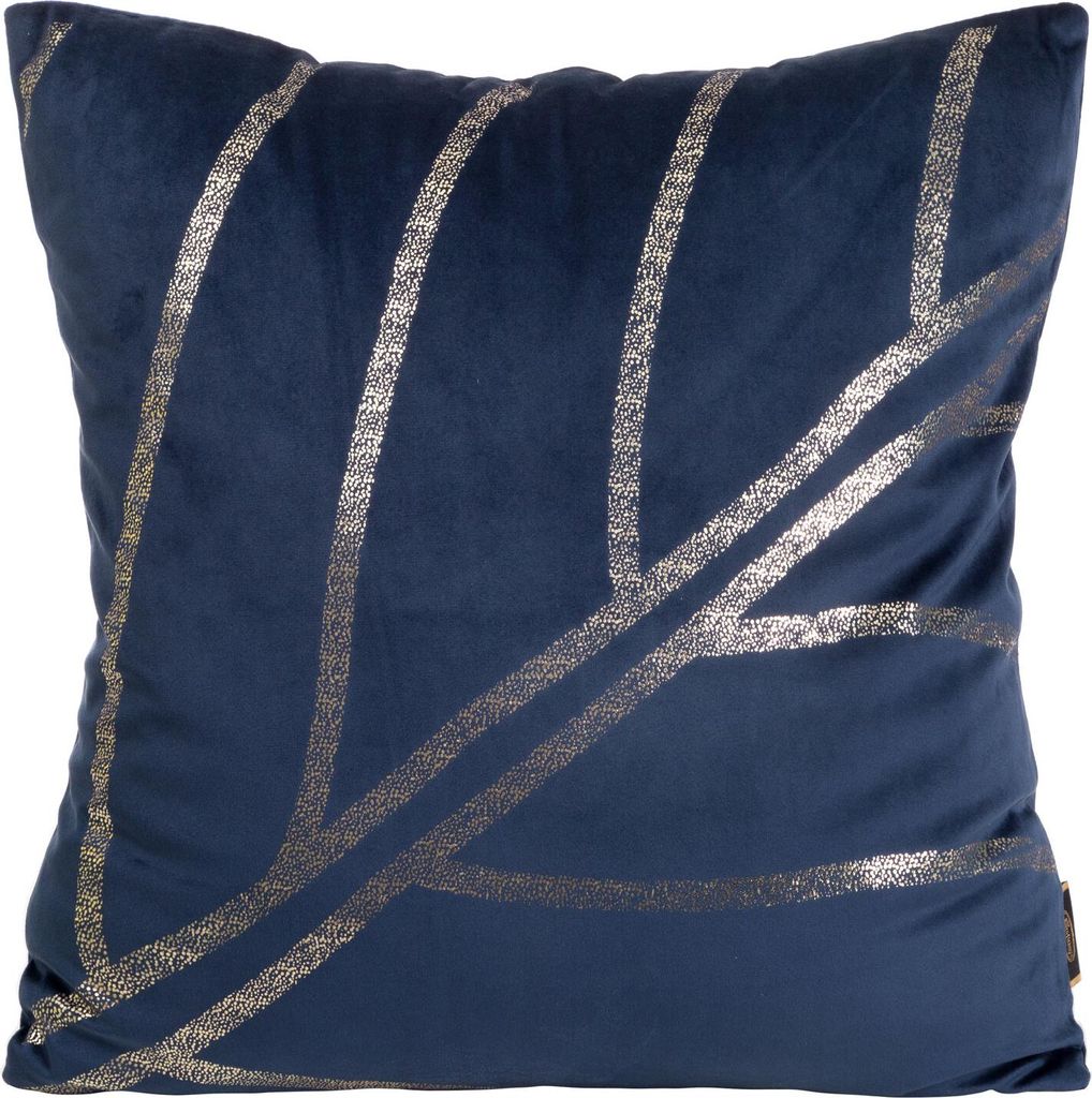 EUROFIRANY | Kissenhülle 45 x 45 cm - marineblau Kissenbezug - Deko und Modern