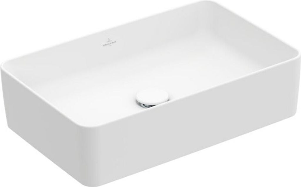 Villeroy & Boch Collaro Aufsatzwaschbecken, rechteck, ohne Hahnloch, ohne Überlauf, 560x360mm, 4A2056RW