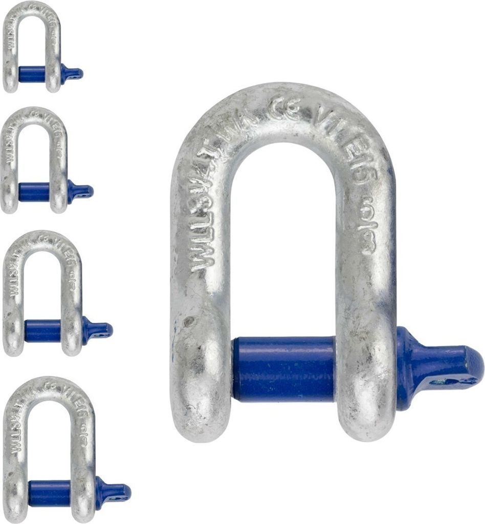 Safetytex Hochfester Schäkel gerade 6,5 t Tragfähigkeit feuerverzinkt