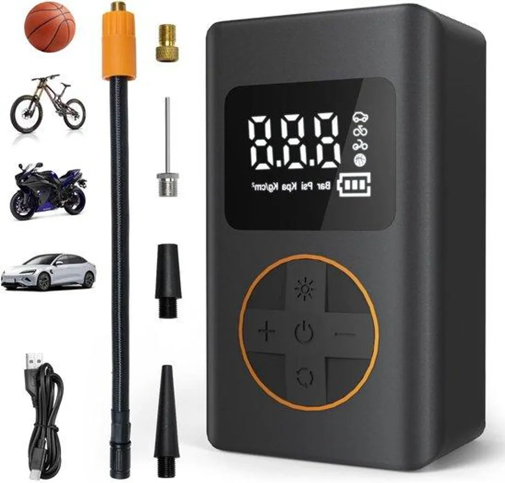 Pompe à vélo électrique 150 PSI automatique avec écran LCD de précision