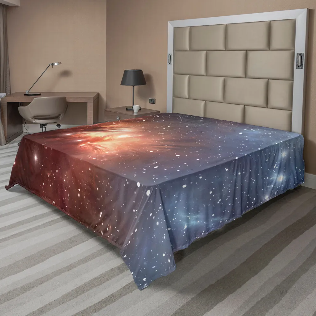 Drap de lit anti-plis Space 266x260 cm, douceur et couleurs durables