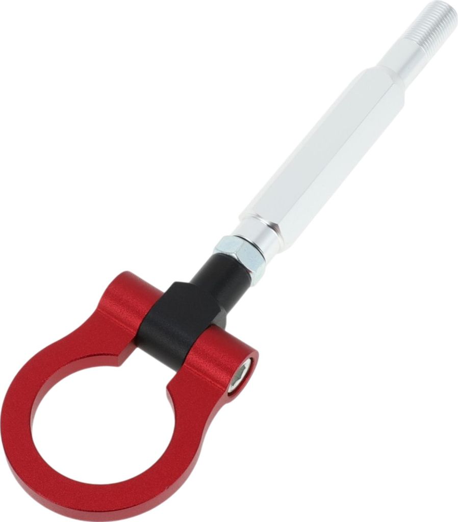 Front/Rear Trailer Ring Eye Towing Hook, Bumper Screw-on Tow Hook für Subaru Impreza Faltbarer Renntrailer-Haken aus Aluminiumlegierung Rot