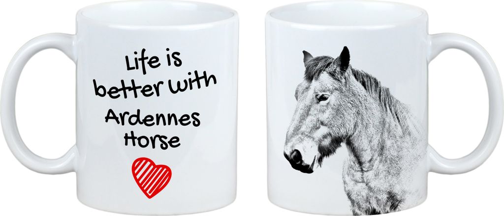 Ardenner Pferd - Tasse mit Pferd, Tasse mit Bild, personalisiertes Geschenk der Marke Art-Dog
