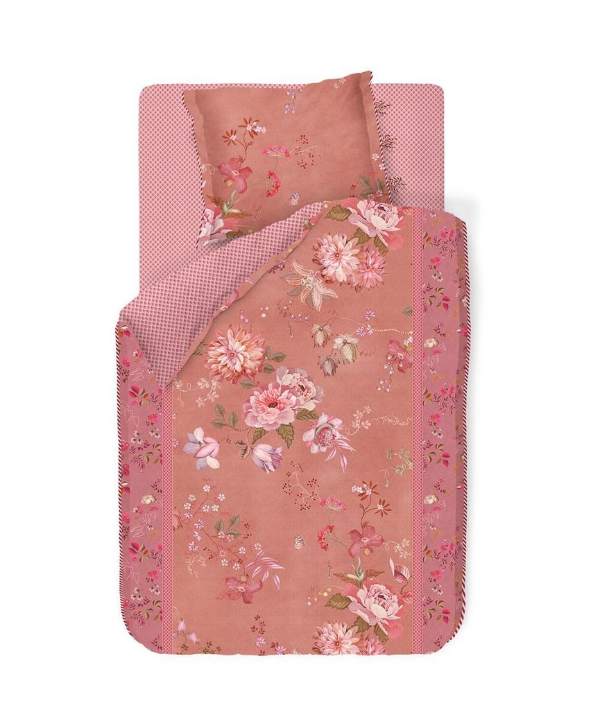 Pip Studio Perkal-Bettwäsche-Garnitur Tokyo Bouquet Farbe Pink 135x200cm+80x80