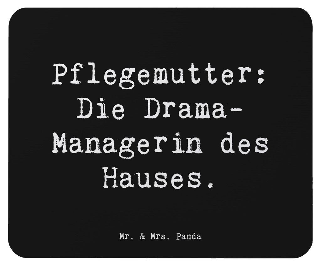 Mr. & Mrs. Panda Mauspad Spruch Pflegemutter Managerin - Schwarz - Geschenk, Mouse Pad, mousematte, Familie, Pflegekind, Management, Mousepad, hand...