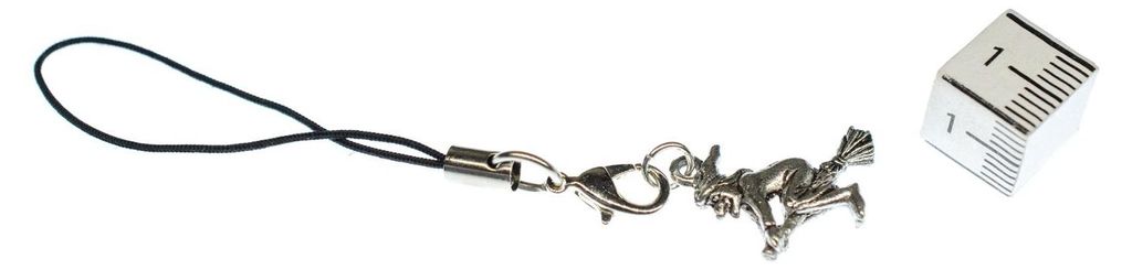 Hexe Handyanhänger Handyschmuck Besen Hexenbesen Halloween Produktbild 