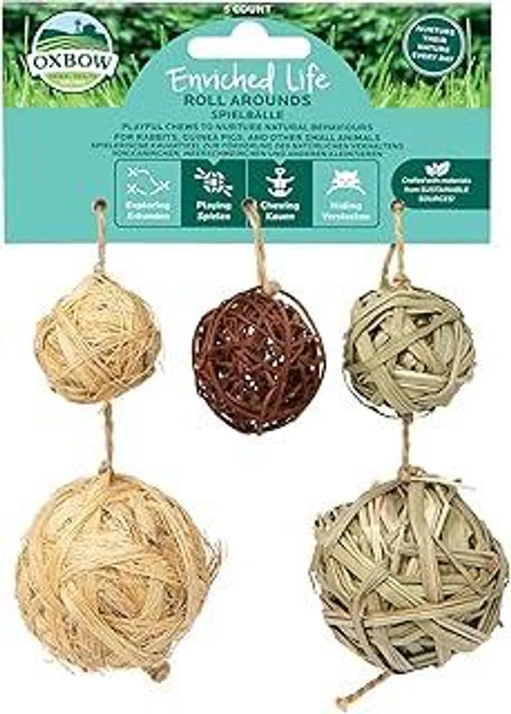 Oxbow Roll Arounds: Giochi Naturali Anti-Stress per Piccoli Animali