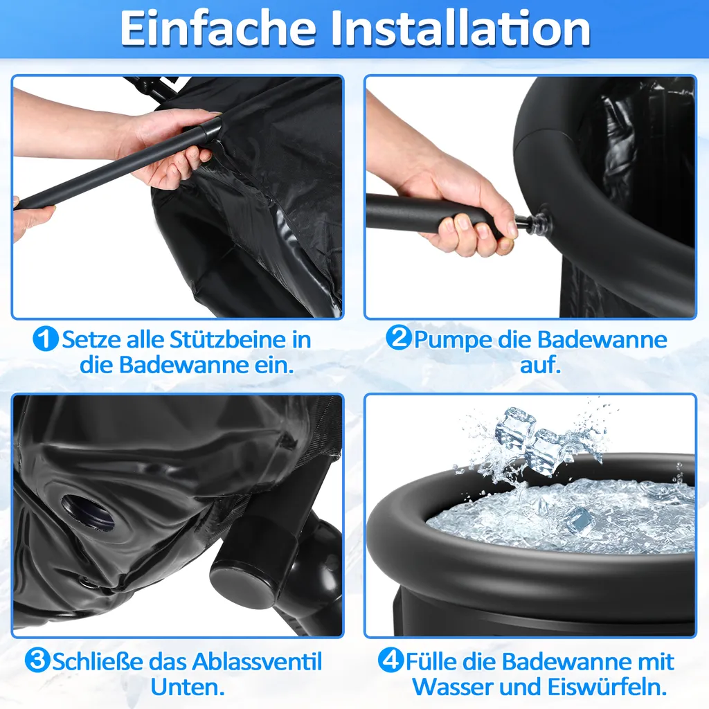 Cold Plunge Isotherme 80x78cm - Bain de Glace avec Structure Renforcée