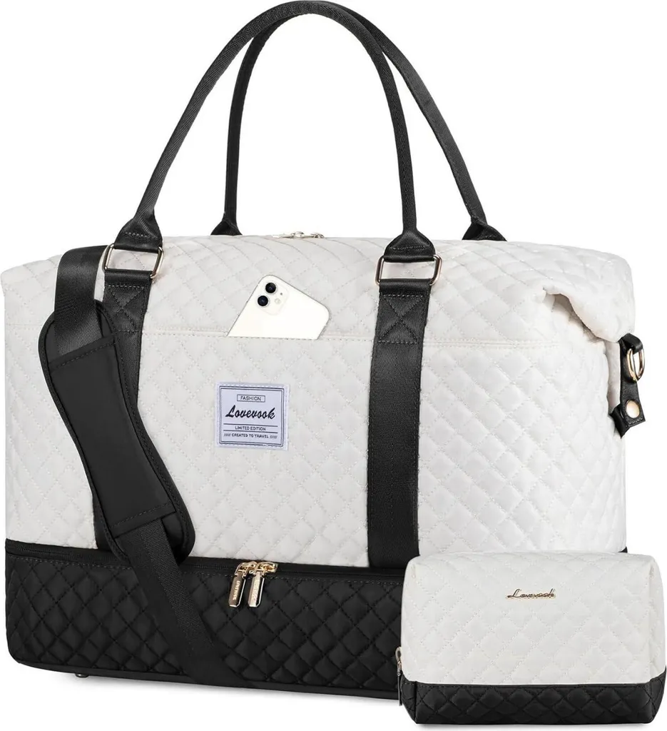 Borsone sportivo con scomparto per scarpe Leopard Animal Print Gym Tote Bag Holdall Borsone da viaggio leggero impermeabile per la notte per uomini e donne