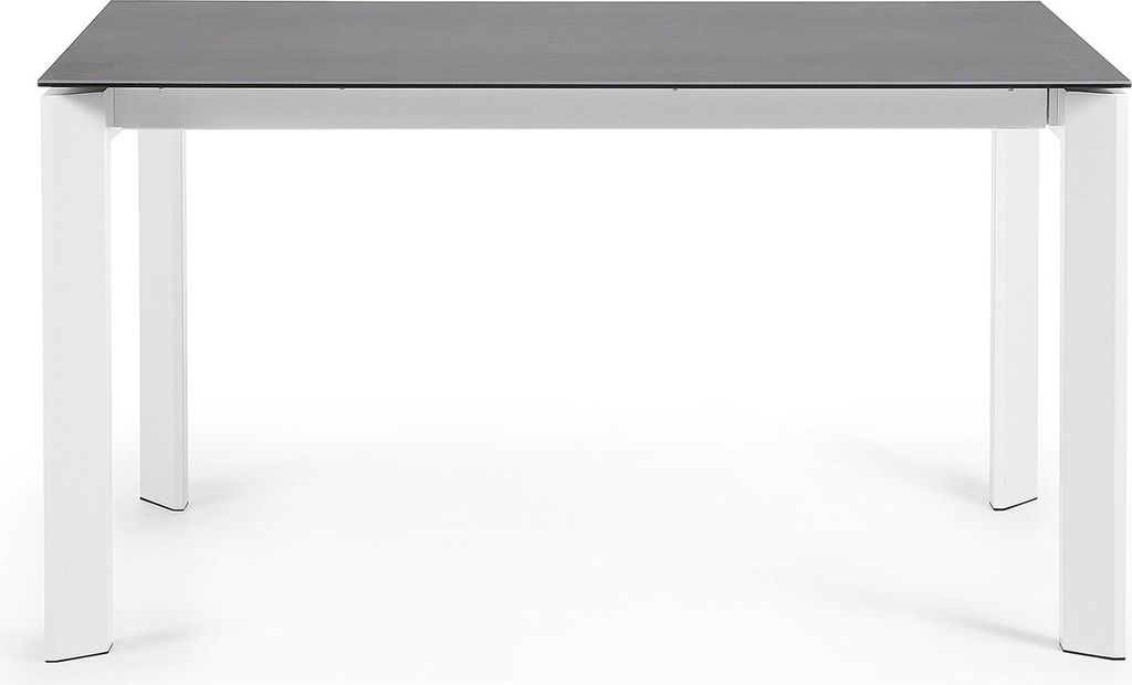 Tisch Axis ausziehbar 140 (200) cm Keramik Grau und weiße Beine