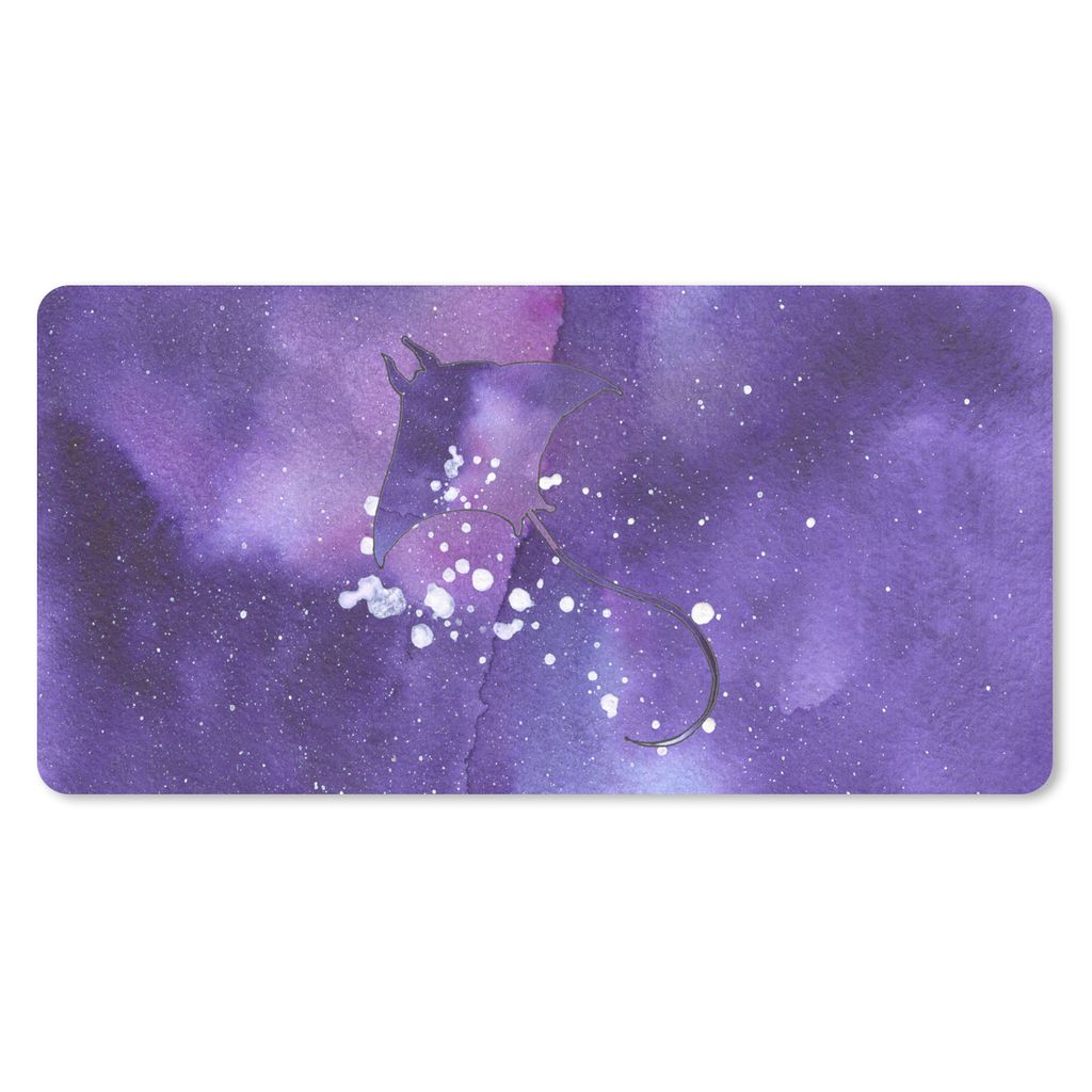 MuchoWow Mauspad Mousepad Manta - Weltraum - Farben 60x30 cm - Mousepads - Maus Mat - Pad - Mausunterlage - Nachhaltig