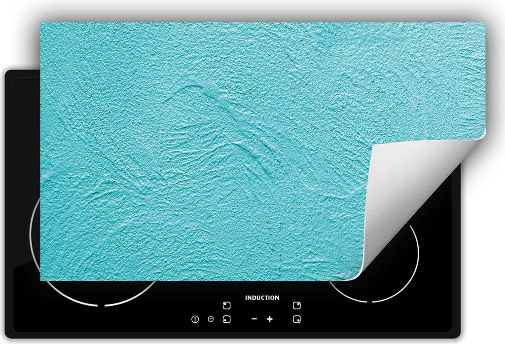 DarHaus Herdabdeckplatte 90x52 cm Anti Rutsch Matte Aufrollbar, türkis - Schiefer