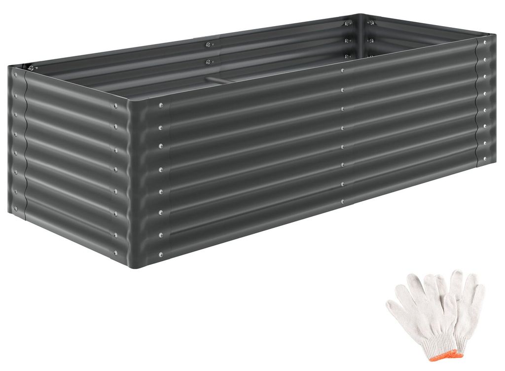 tectake® Vyvýšený záhon, 200 x 80 x 62 cm, pozinkovaná Obrázek produktu 