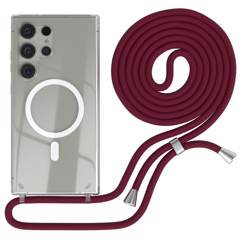 EAZY CASE - Handykette kompatibel mit Samsung Galaxy S24 Ultra Kette zum Umhängen Stoßfest Handyhülle für Galaxy S24 Ultra Silikon Hülle mit B...