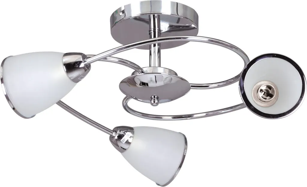 Plafonnier Chrome Plato I Kaja K-JSL-6059/3 pour Éclairage Puissant