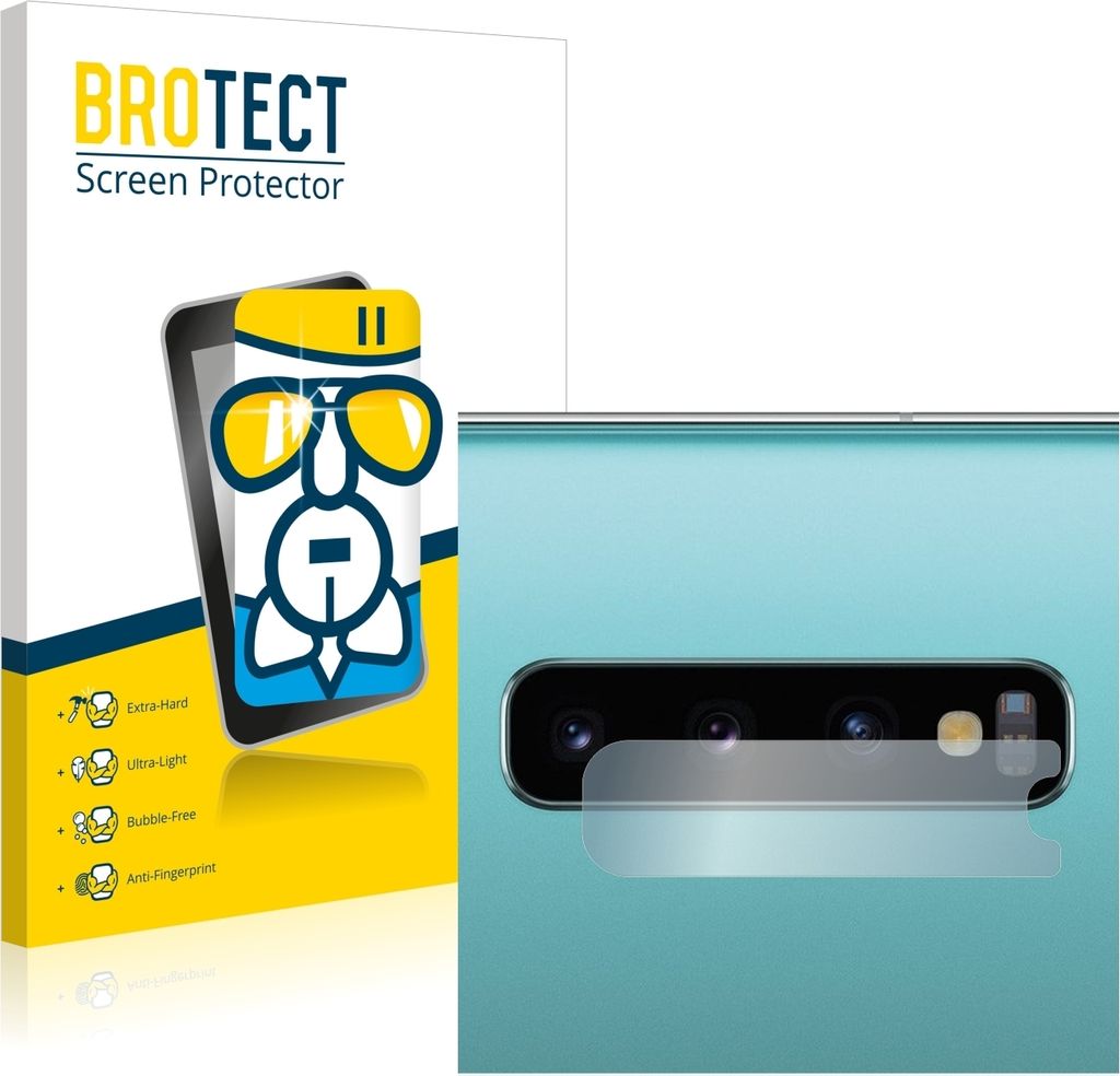BROTECT Schutzglas für Samsung Galaxy S10 Plus (NUR Kameraschutz) Schutzfolie Panzer Folie Glas Display Schutz klar