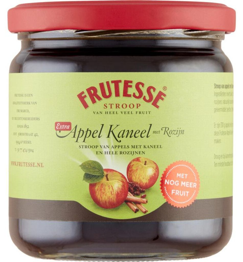 Frutesse Extra Apfel-Zimt-Rosinen Aufstrich 450g – Produktbild 
