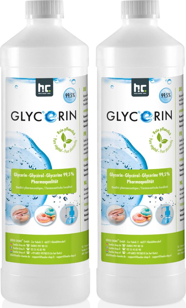 2 x 1 L Glycerin 99,5 % in Pharmaqualität Produktbild 