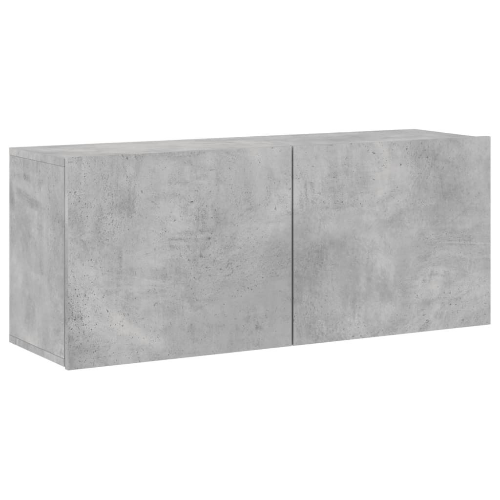 vidaXL Szafka ścienna pod TV betonowa szara 100x30x41 cm Zdjęcie produktu 