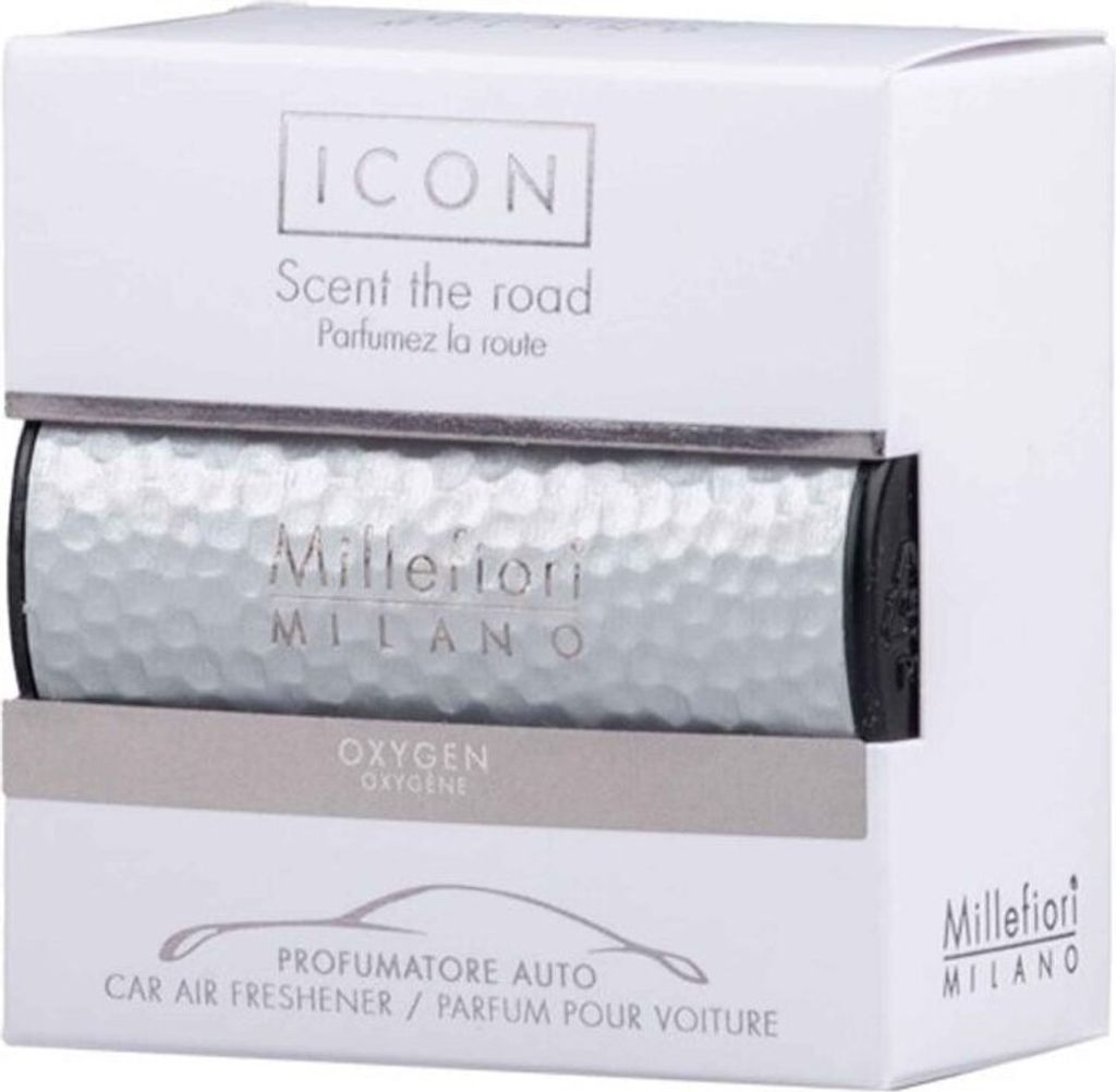 Millefiori Milano Icon Car Air Freshener Oxygen Metal