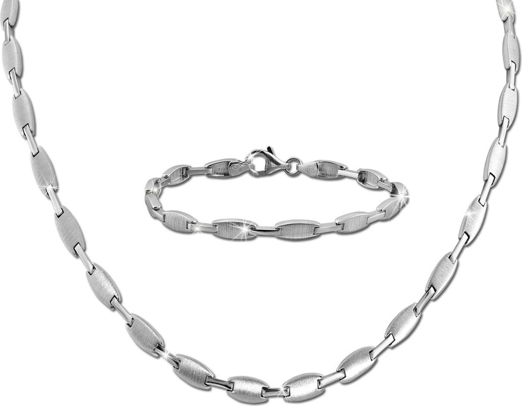SilberDream Schmuck-Set Collier Armband 925 ECHT Silber Design Damen SDS469J