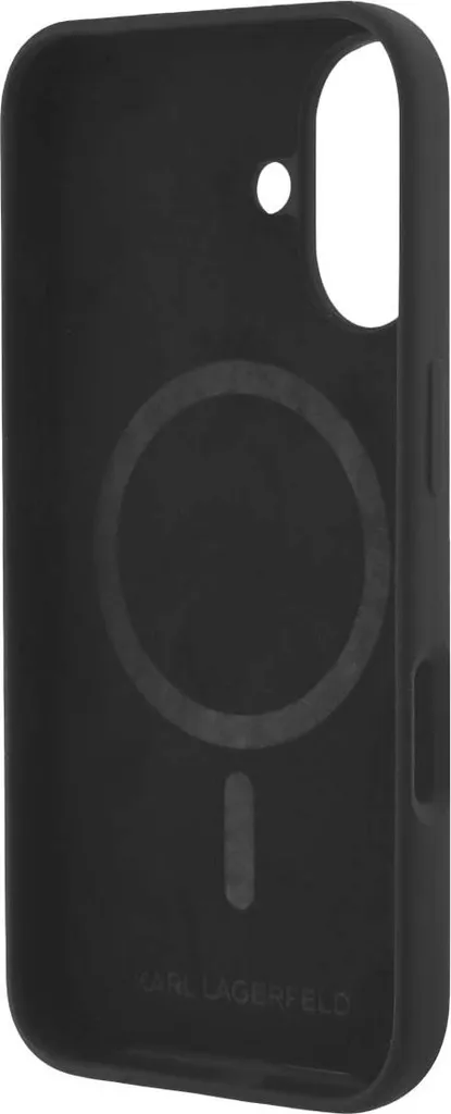 Custodia iPhone 16 Plus MagSafe Karl Lagerfeld Silicone Nero 6.7''