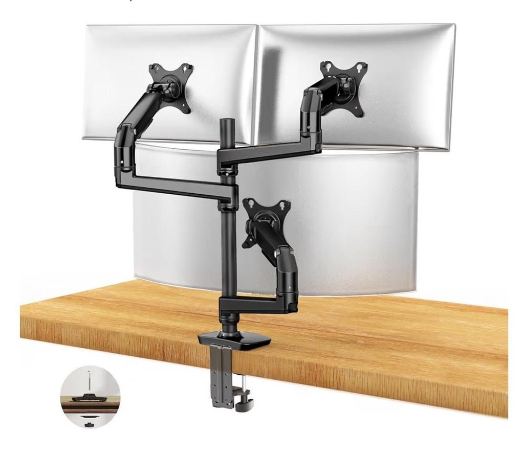 Monitor Halterung 3 Monitore 13–40 Zoll Gasfederarm höhenverstellbar VESA 75/100