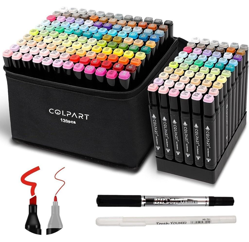 Set di pennarelli alcolici da 120 colori, pennarelli a Immagine del prodotto 
